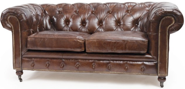 Leather Tufted Sofa